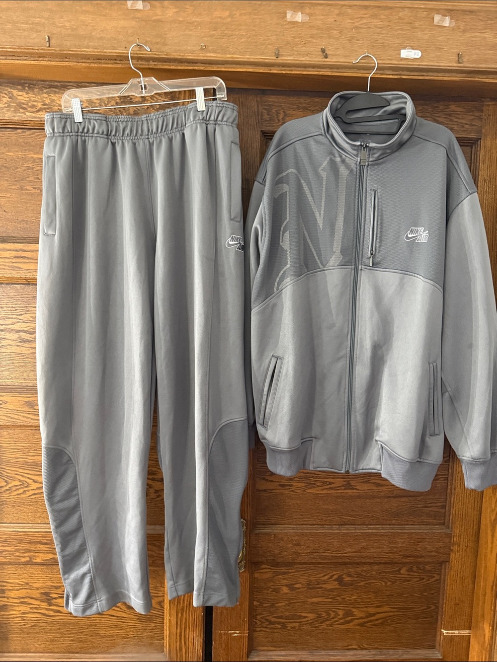 Nike Grey Athletic Track Jacket & Pants Set